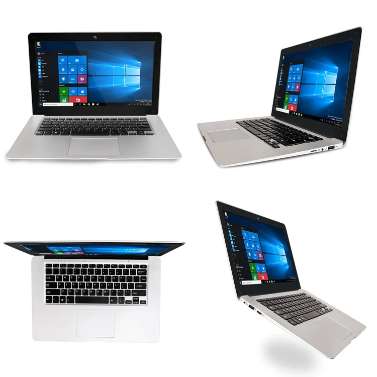 Best Price New Thin 14.1- Inch Mini PC Notebook Intel Quad Core Celeron 6GB 64GB Win10 Laptop Computer for Business Silver