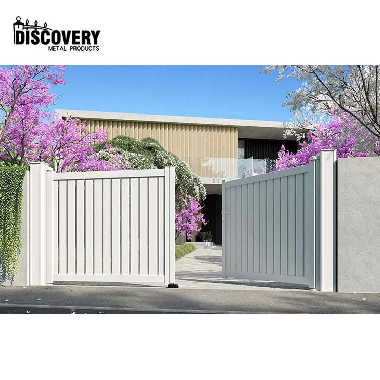 Corrosion-resistant outside gates automatic swing gate with motor waterproof aluminum main gate doors
