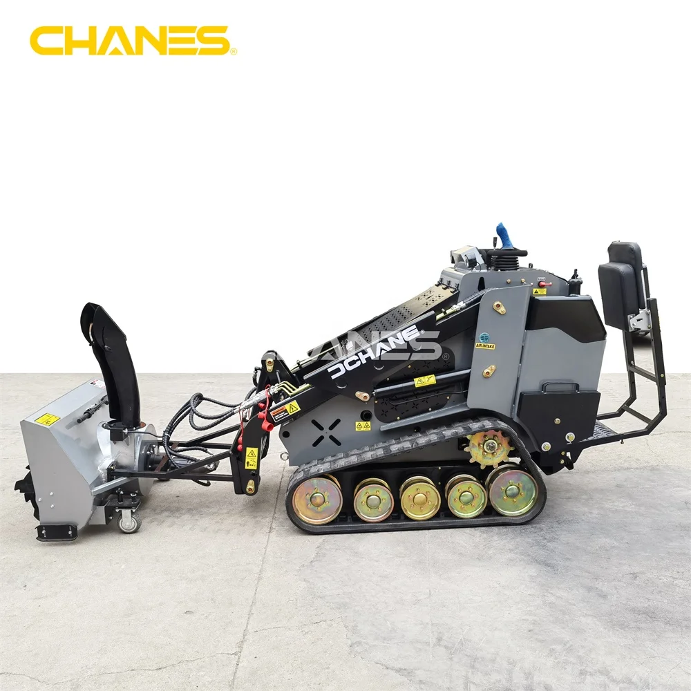 diesel mini skid steer loader 25hp   forestry mulcher skid steer trencher attachment EPA  excavator kubota mini skid loader