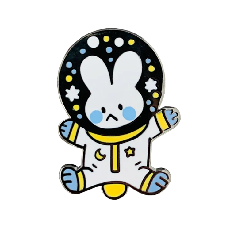 Жесткая эмалированная заколка для лацканов, розовое золото