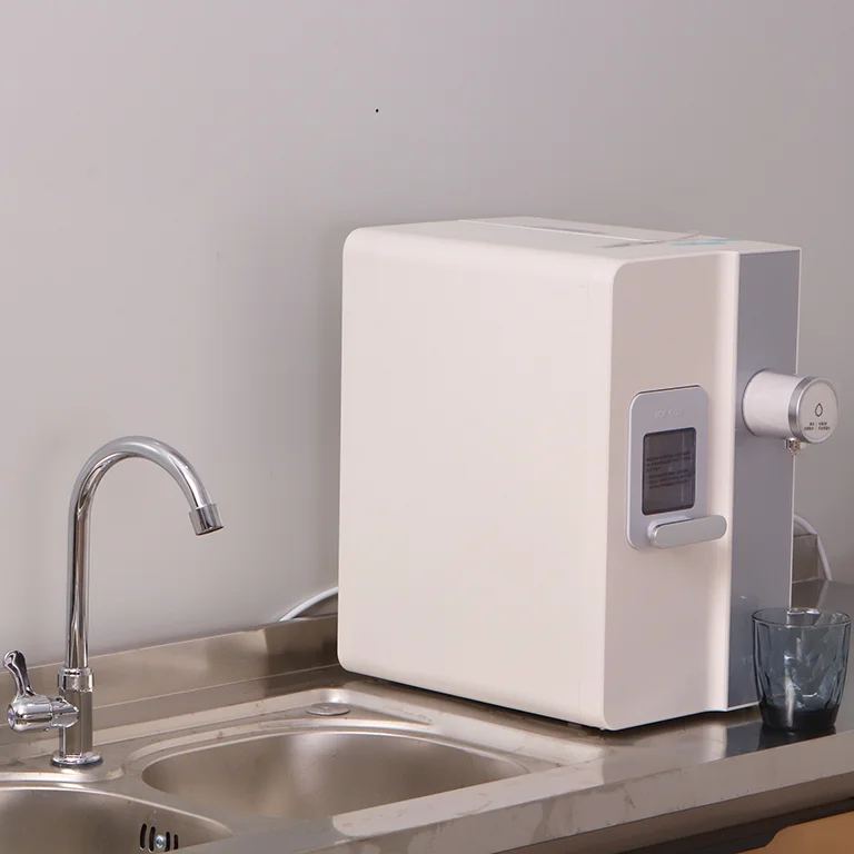 Free Installation Compact Electric Water Dispenser with Instant Hot & Cold Household Ice Maker Plastic Desktop Countertop Hotels