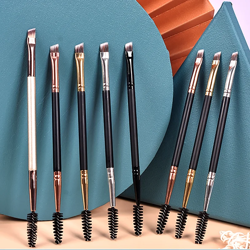 Custom Wholesale Eyelash Double Brow Brush Eyebrow Eyelash Double End Makeup Brushes