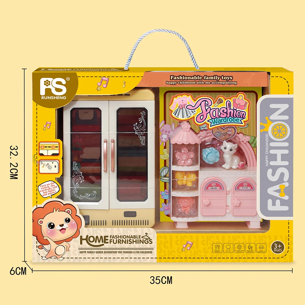 New Arrival Pretend Play Toys Fridge Mini Refrigerator Plastic Food Educational Kitchen Toys With Light And Sound For Kids
