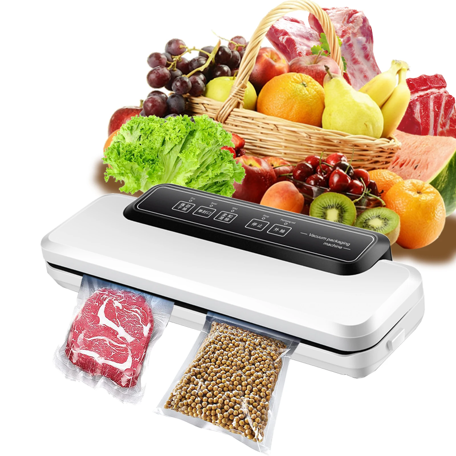 Low noise Slim Design Portable Size Vacuum Food Machine Vide Use Vacuum Sealer