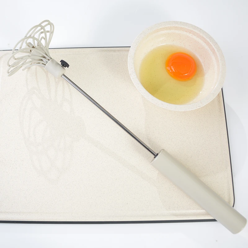 
Adjustable nylon Semi-automatic Egg Beater Hand Pressure Rotating Egg Beater Household Kitchen Whisk Manual Egg Beaterr 