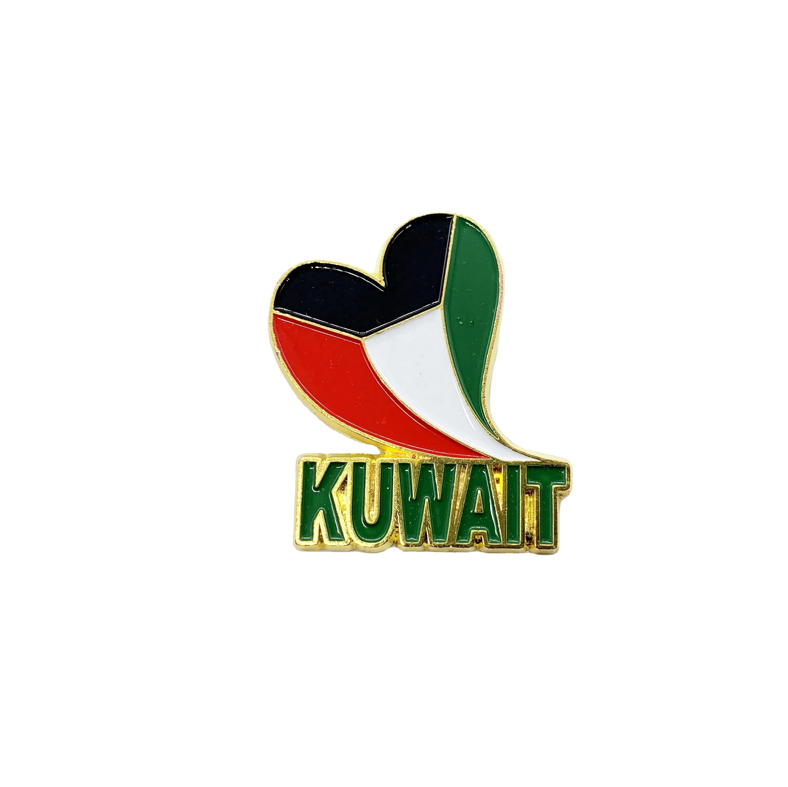 Metal Kuwait logo badge with sticker Kuwait car badge