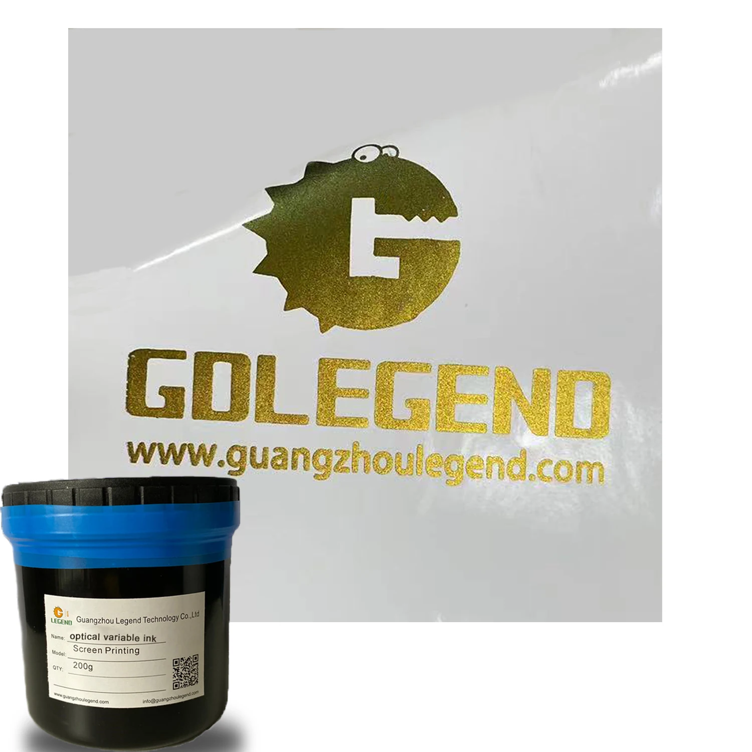 GDLEGEND Hot Sale Color Change F6 Optical Variable Ink Solvent Based  Screen Printing Gold to Green Special Security Ink