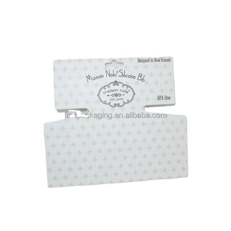 Custom Clothes Brand Name Logo Printing Recycled Kraft Paper Cardboard Coat Bib Hanger for Packaging