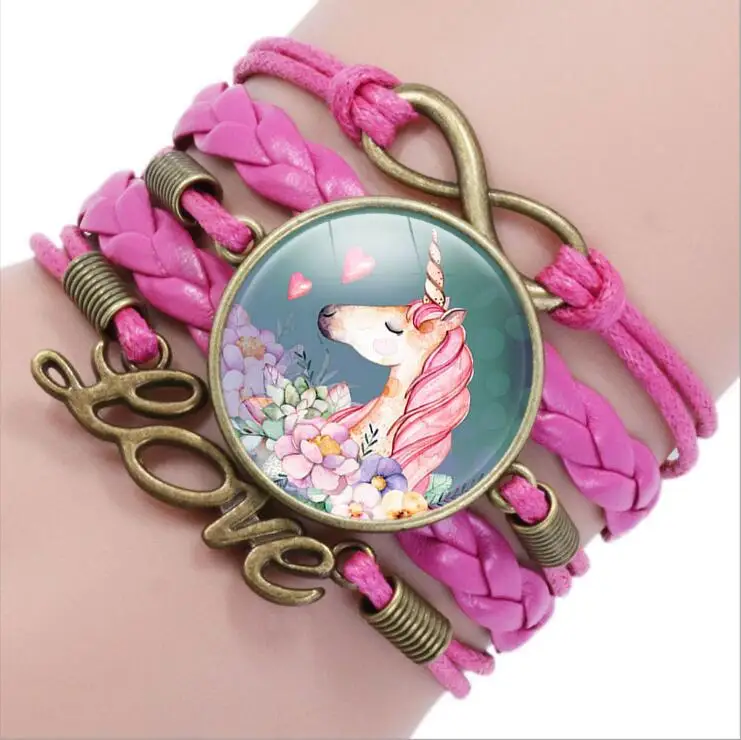 Cute Cartoon Character Woven Cartoon Figure Bracelet For Kids Girls Students Children