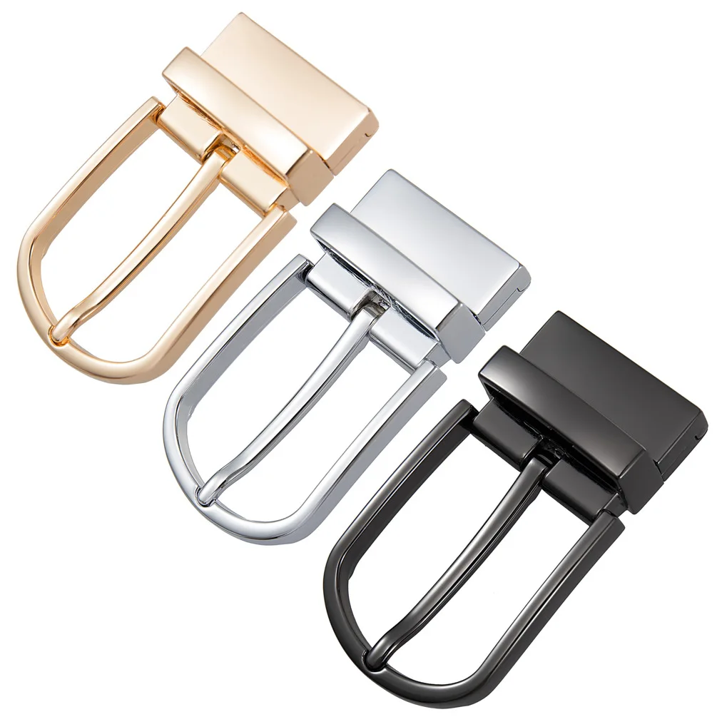 Zinc Alloy Metal Leather Pin Belt Buckle Reversible Belt Buckle For Men