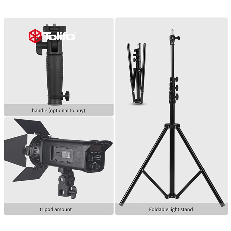 LS 60d Photographic Lighting CRI 96 TLCI 98 Support App Control Built-in 8Lighting FX for Outdoor Shooting with BarnDoor