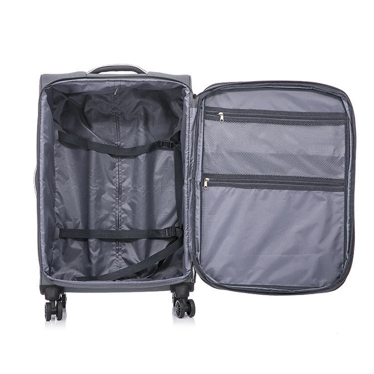 Manufacture Factory 4 Wheels Nylon Red Trolley Luggage Sets with Spinner Universal Wheel