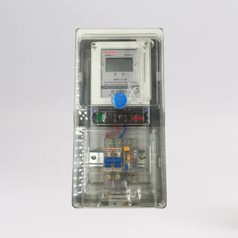 Single phase electric prepaid meter box