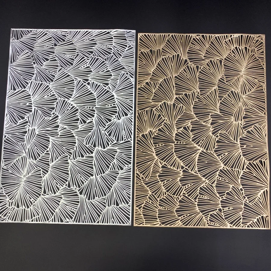 New Factory printing leaf pvc placemats for dining table decoration