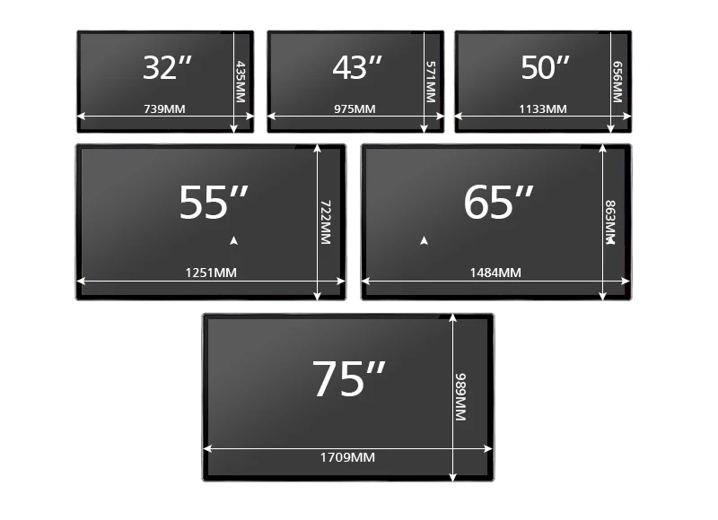 Indoor 43 Inch LCD Wall Mounted Digital Signage and Displays Monitor Touch Screen Advertising Machine for Advertising