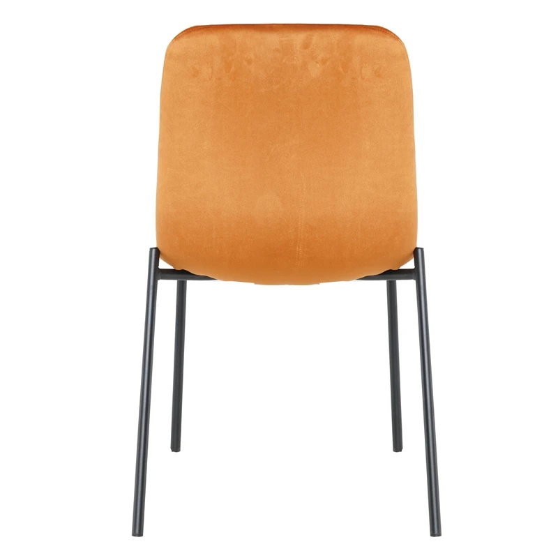 Modern Design Wholesale Classic Orange Velvet Fabric Tufted Back Upholstery Dining Chair