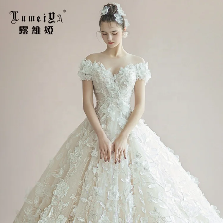 Кружевное Свадебное блестящее роскошное бальное платье Guangzhou с коротким рукавом и бусинами, свадебное платье, свадебное платье с кристаллами, свадебное платье