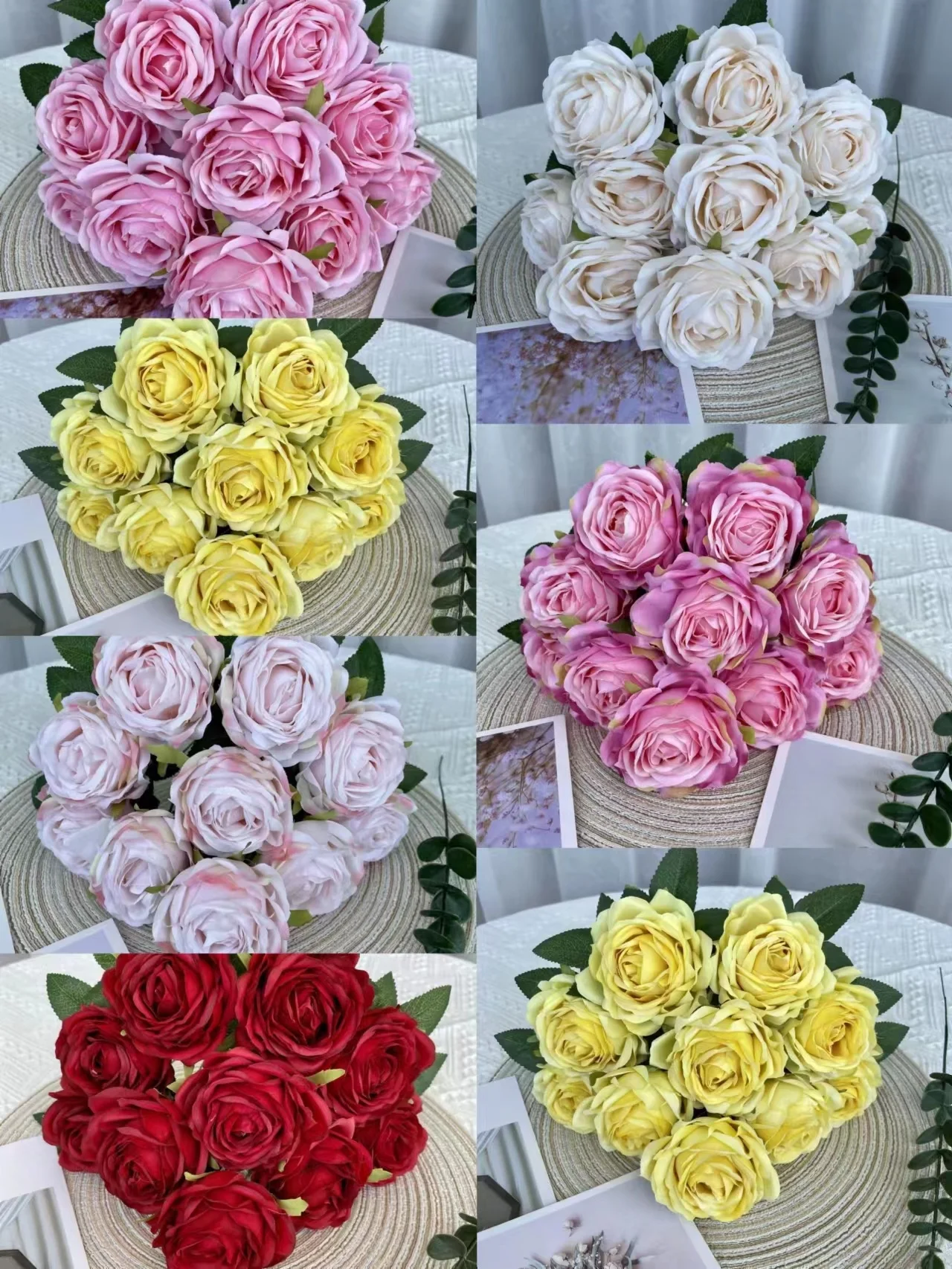 silk flowers decor wedding orchid simulation flowers arrangement baby breath artificial centerpieces flowers