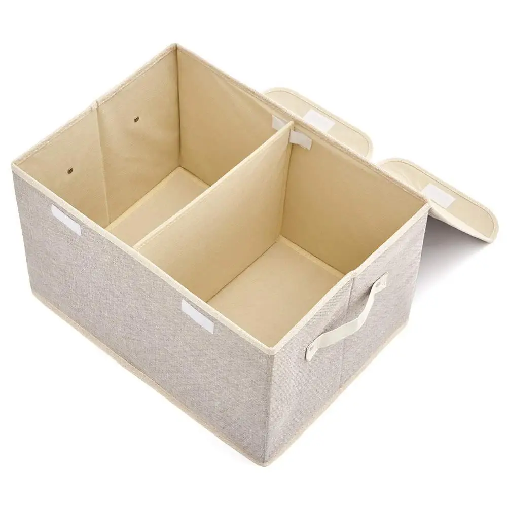 Collapsible 3 Packed  Large Storage Boxes Fabric Foldable Storage Cubes Bin Baby Nursery Toy closet organizer Household Storage
