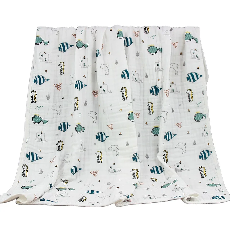 100% Cotton Extra Soft Animal Print Baby Square Face Towel