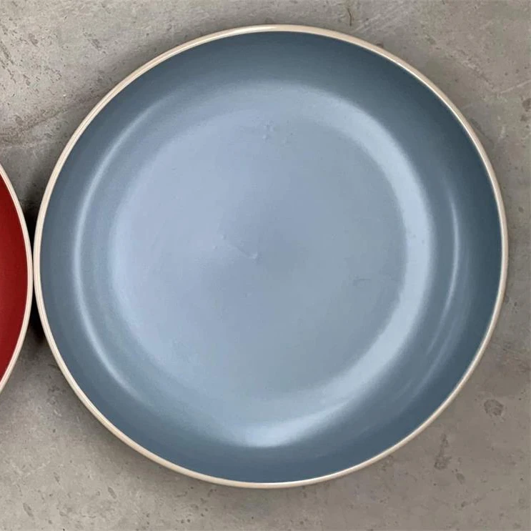 Colorful cheap price wholesale ceramic plate stocked stoneware ceramic dish on sale