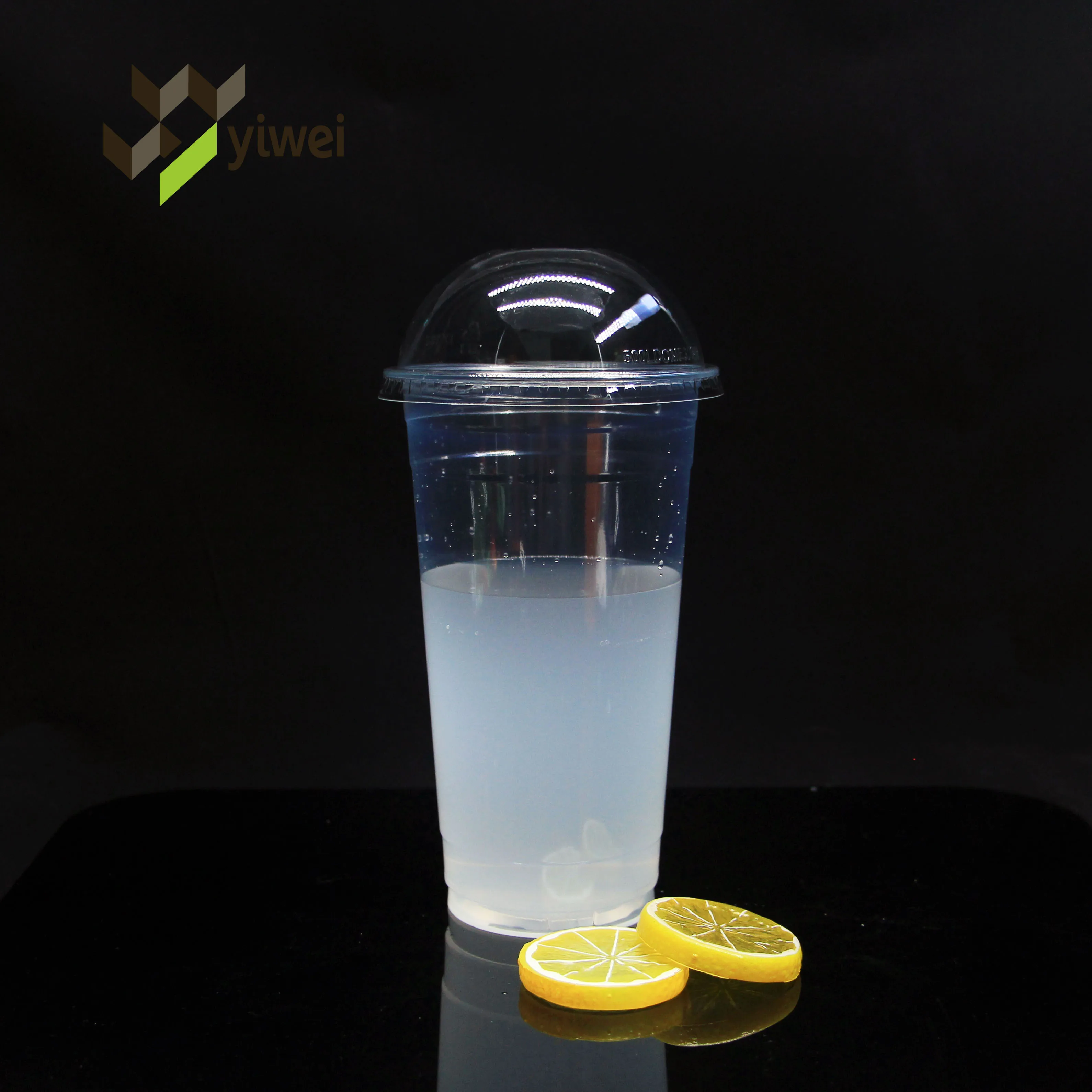 Wholesale 16oz custom logo transparent thick smoothie reusable plastic boba milktea cups bubble tea cup with lid