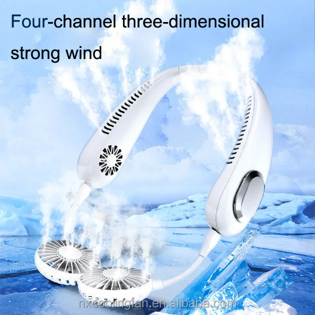 NX Wearable Neck-mounted USB Portable Cooling fan 2024 new outdoor Rechargeable Mini fan