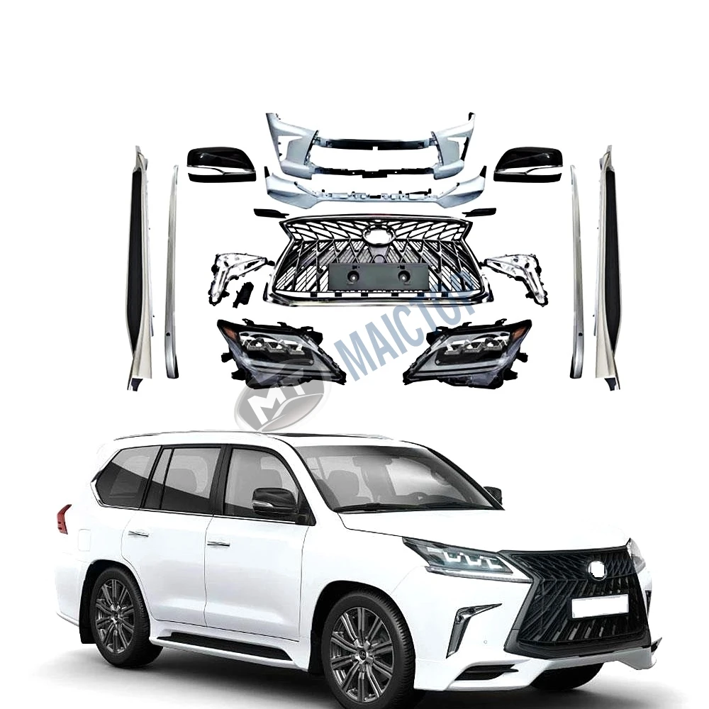 Maictop car accessories front bumper grill facelift bodykit for LX 570 lx570 2008-2015 upgrade to 2016 TRD body kit