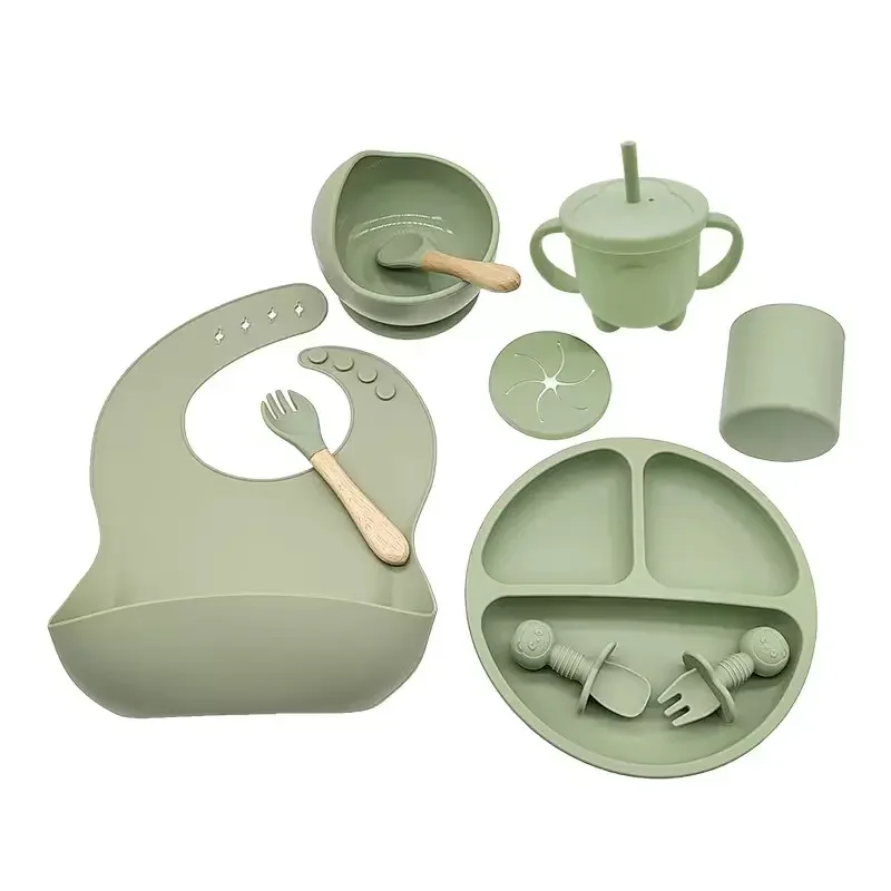 The New Listing Best Selling Top Seller 2022 Silicone Baby Feeding Set