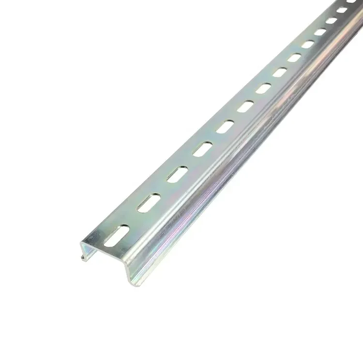 Chaer High Quality guide Rail 1 to 2 Meters 35mm Width 15MM Height K-8700 Industrial Standard Steel Din rails for MCB