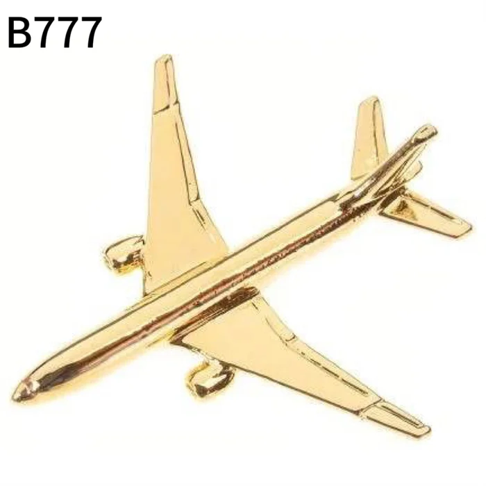 Wholesale Customized 3D Airplane Pins Logo-Themed Brass Lapel Pins Sports Metal Badges Hat Pins Brooches for Clothing & Jewelry