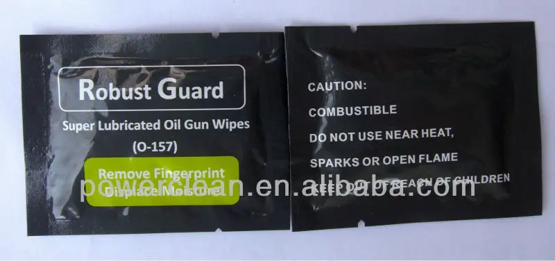 
Single packed Super Lubricated Oil Gun Weapon Disinfecting Cleaning Towel 