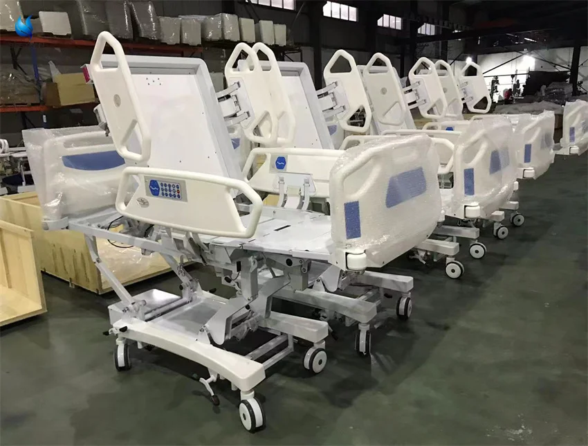 BT-AE029 medical 8 functions with cardiac chair position weighing scales china hospital bed different types of hospital beds