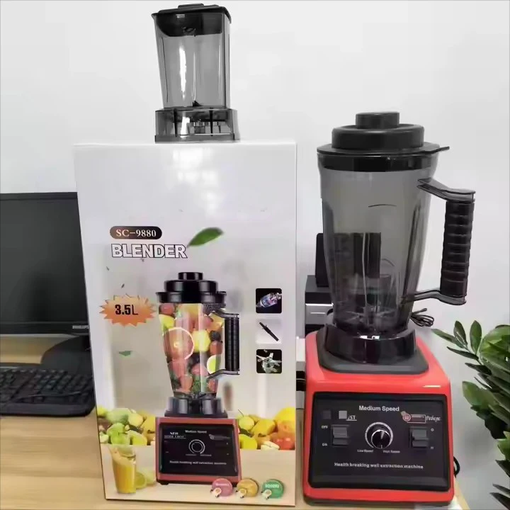 2 in 1 Multifunctional High Speed 9000W 3.5L Commercial Heavy Duty Smoothie Maker Juice Extractor Blender Mixer Machine
