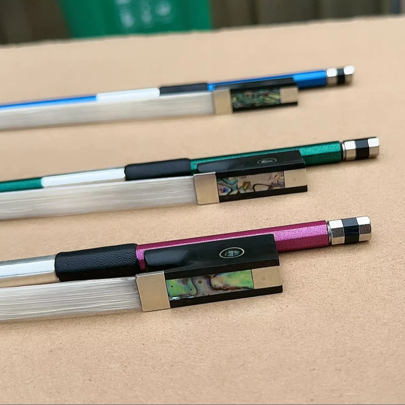 Handmade Colorful Carbon Violin Bows Stringed Instruments Accessories