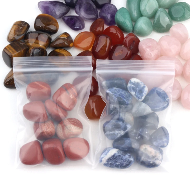 Gem Drystal Stone Handicraft Manufac High Quality Gemstone Rose Quartz Amethyst  Tumbled Stone 100 g Each Bag of Crystal Tumbles