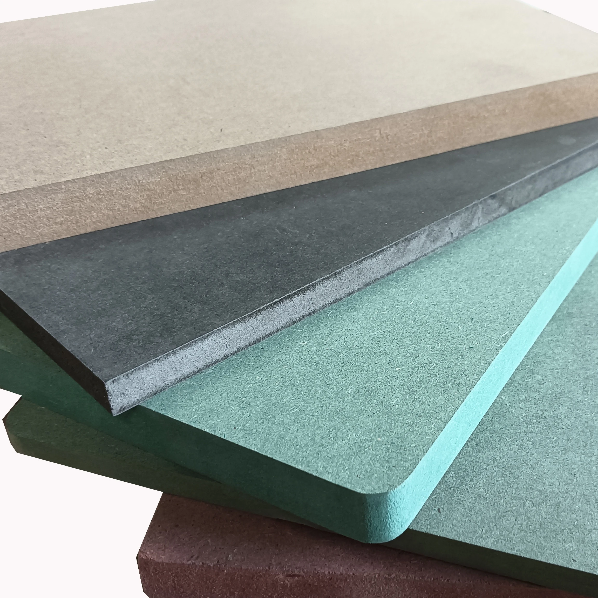 black red green yellow colored raw mdf 0.8mm to 18mm plain raw mdf for furniture grade