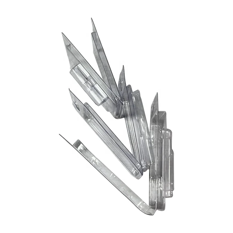 Hot selling  customized disposable plastic clam shell edge fold sliding blister card packaging With Buckle