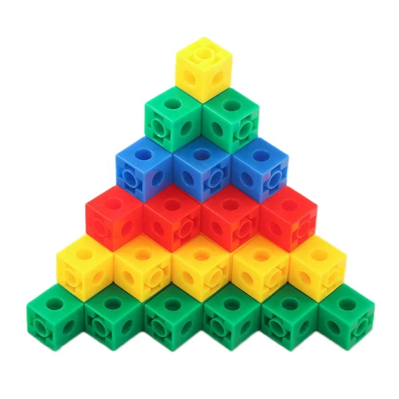 Educational Toy Learning Activities Math Linking Cubes Plastic Cubes Interlocking Building Blocks For Children