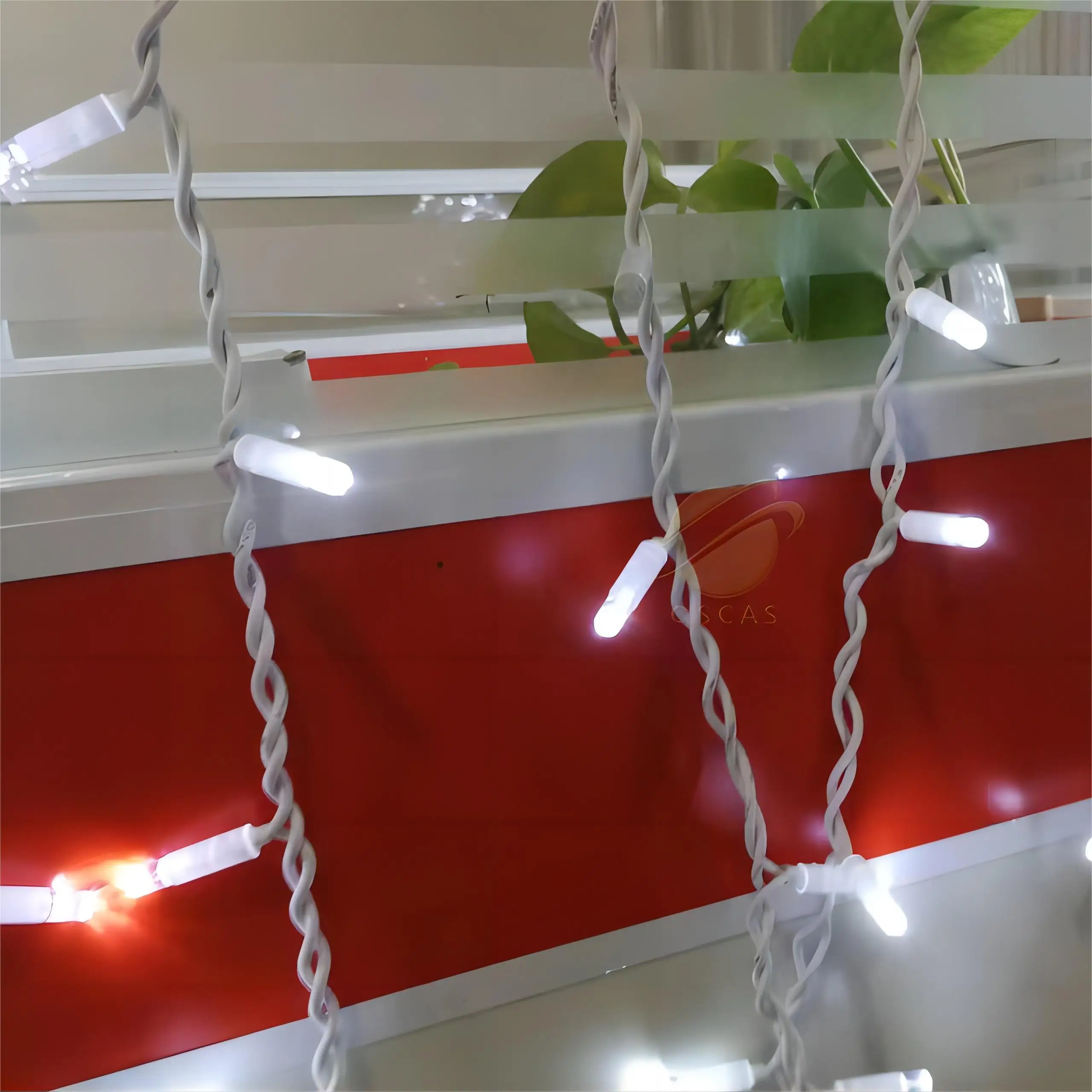 3X3 Connectable Curtain Icicle Lights String with 300 LED Net Lights for Tree Outdoor Lighting Holiday Wedding gazebo Decoration