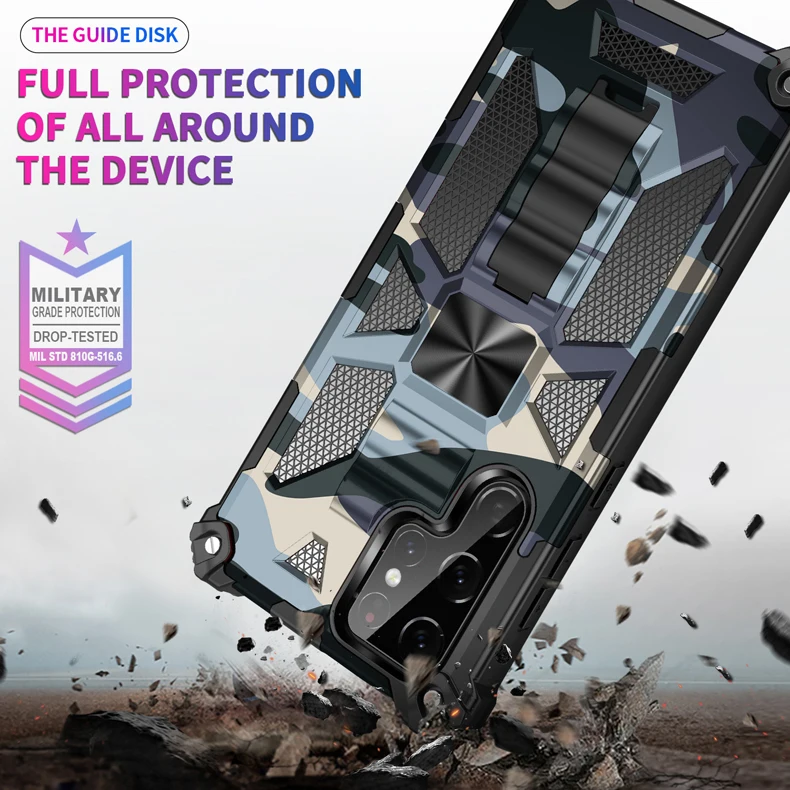 Galaxy S22 Plus S20 FE S22+ Military kickstand Heavy Duty Shockproof Phone Cover Cases S21 ultra case for Samsung