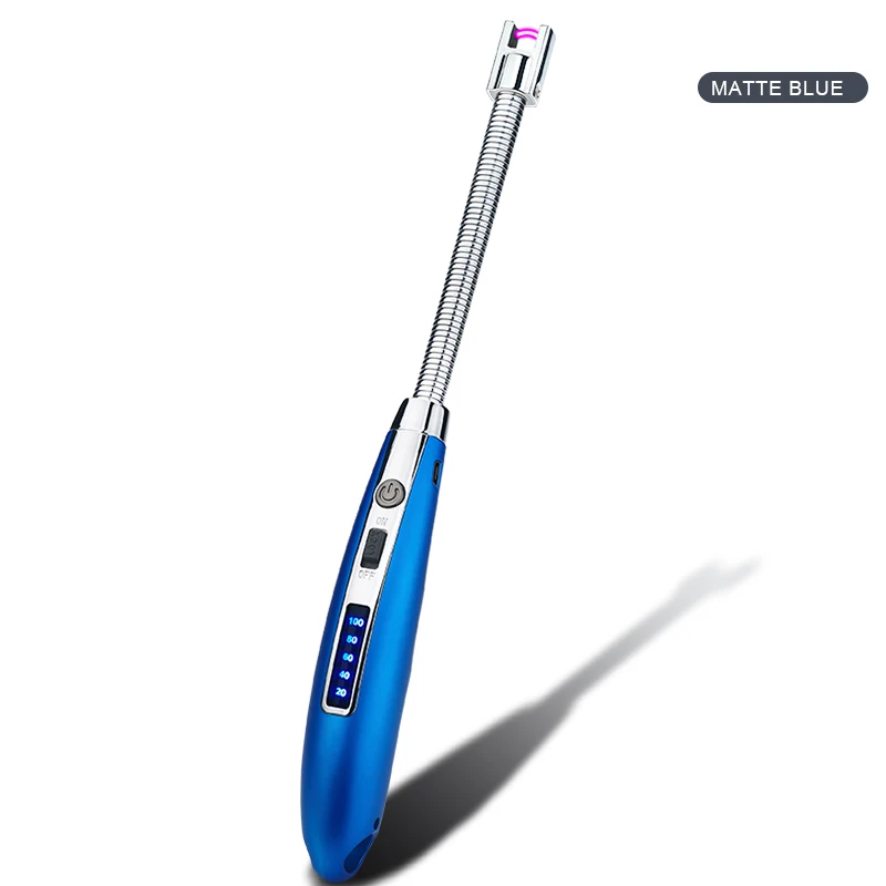 Wholesale Windproof 360 Degree Free Rotation BBQ Lighter USB Rechargeable Electric Arc Lighter For Candle Kitchen Fireplace