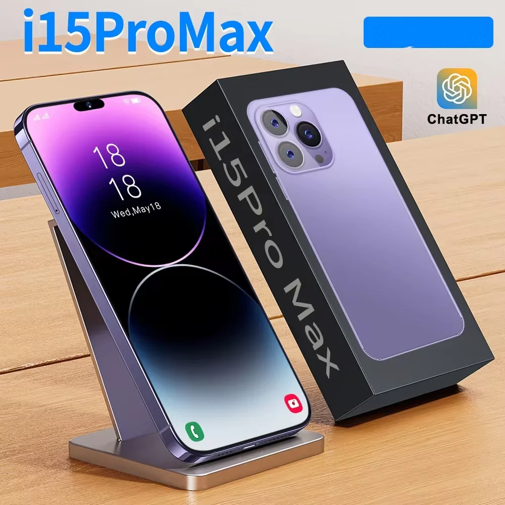 2024 original i15 phone 15 pro max 5g smartphone new arrival 6.7 Inches 16GB+512GB phone 15 clone Unlocked Android Mobile Phones