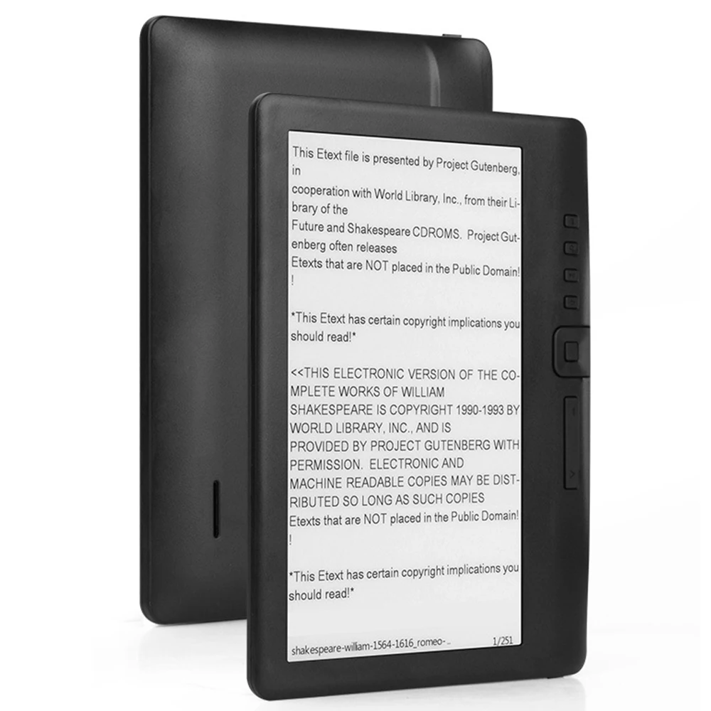 7 Inch Color Screen E-Book Reader Video MP3 Music Player