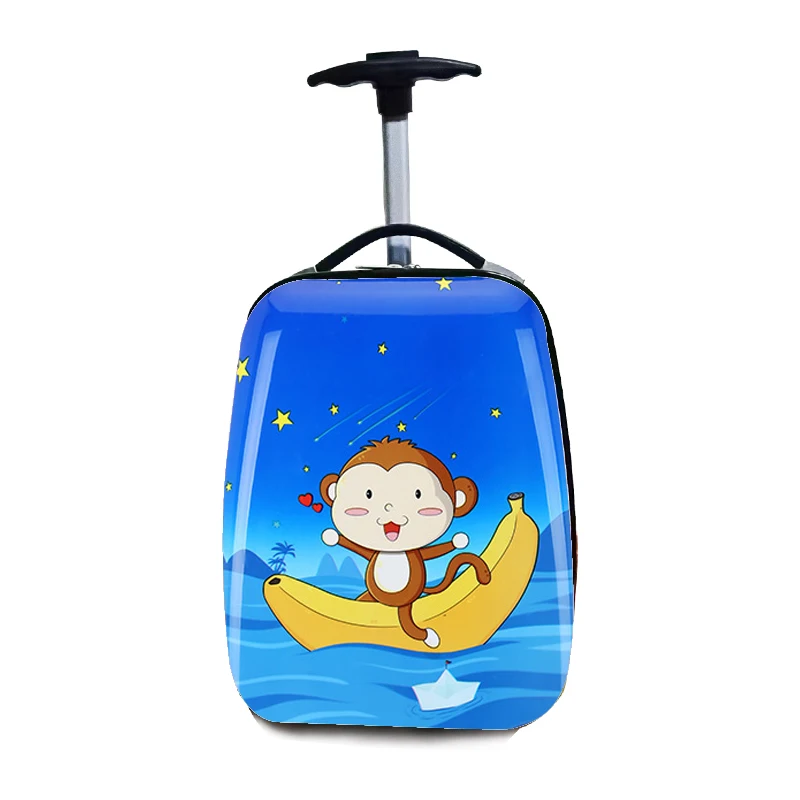 Hard-Sided Carry-On Travel Trolley Rolling Suitcase Spinner Luggage mini suitcase for kids for Kids-Blue