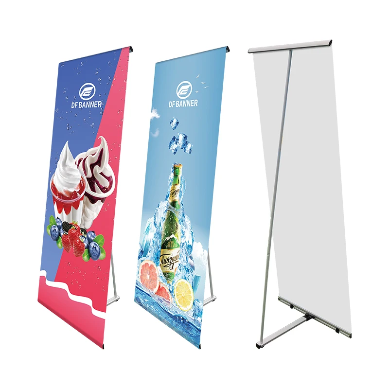 Customize L Frame Banner Stand Portable Aluminum L Stand with Adjustable Retractable L Stand for Advertising and Promotion
