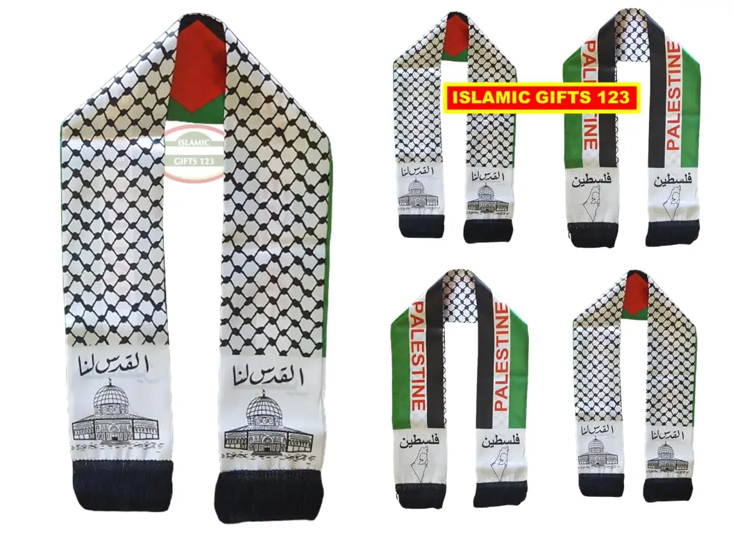 Оптовая продажа шарф с изображением флага и карты Al Quds Jerusalem оптом арабский кефийский мужской AL-AQSA газа