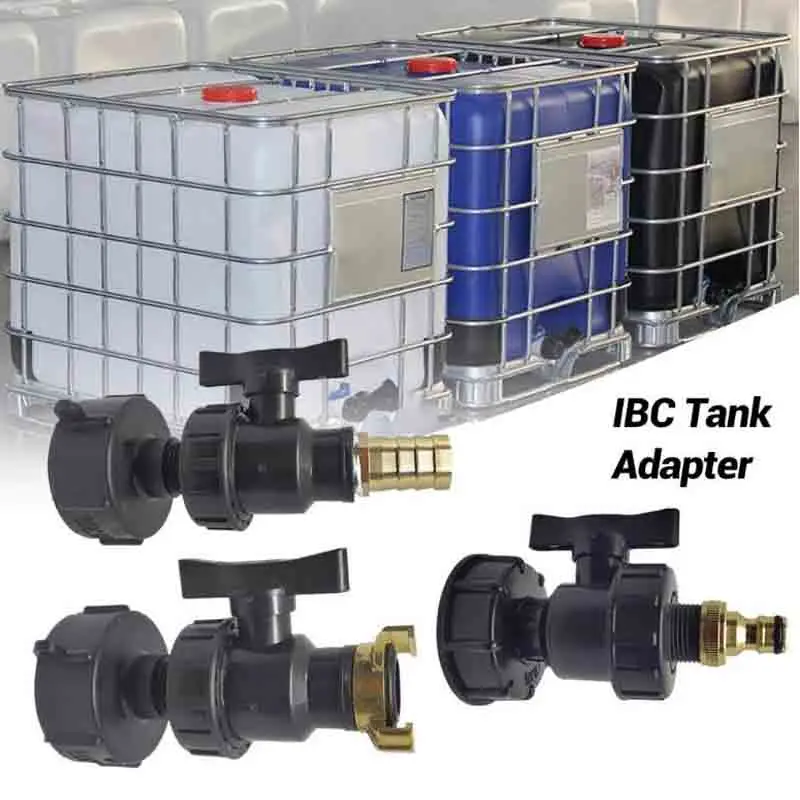 S60X6  IBC Tank Tap Connecter for IBC Containers Drain Connector Garden Hose Fitting Tap Garden Valve Fitting Faucet