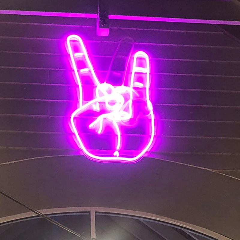 
Customized gesture neon sign shop front outdoor name signs 