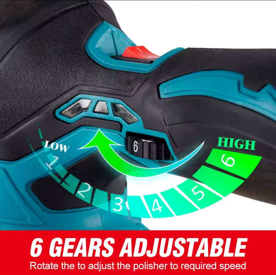 Pex Cordless Mini Polisher 6Gears Car Polishing Machine 12V Electric Cars Polish Machines Adjustment Speed